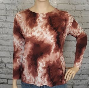 Burgundy tie dye open back top